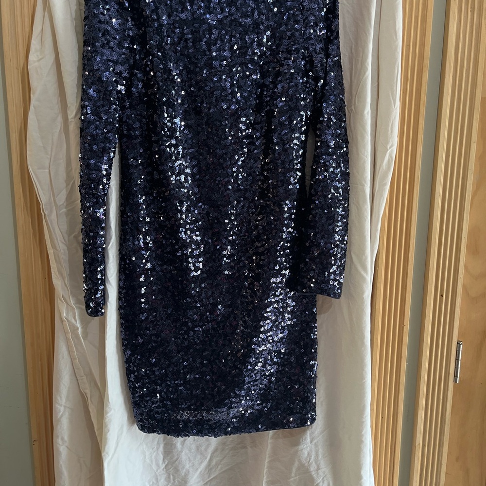 Jessica Simpson Blue Sequin Bodycon Mini Dress